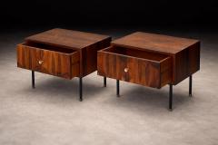 Geraldo de Barros Geraldo de Barros for Unilabor Pair of Rosewood Nightstands Brazil 1950s - 4526785