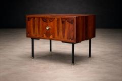 Geraldo de Barros Geraldo de Barros for Unilabor Pair of Rosewood Nightstands Brazil 1950s - 4526786