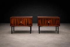 Geraldo de Barros Geraldo de Barros for Unilabor Pair of Rosewood Nightstands Brazil 1950s - 4526787