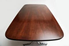 Geraldo de Barros Mid Century Modern Dining Table in Tubular Chrome Wood by Geraldo Barros 1970 - 3183873