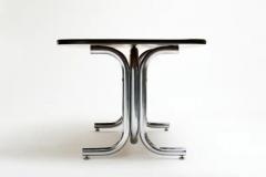 Geraldo de Barros Mid Century Modern Dining Table in Tubular Chrome Wood by Geraldo Barros 1970 - 3183884