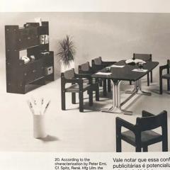 Geraldo de Barros Mid Century Modern Dining Table in Tubular Chrome Wood by Geraldo Barros 1970 - 3184045