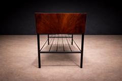 Geraldo de Barros Phone Bench in Rosewood Fabric Metal Geraldo de Barros 1950s - 4548323