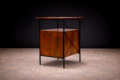 Geraldo de Barros Side Table in Metal Rosewood and Formica Geraldo de Barros for Unilabor 1950s - 4548645