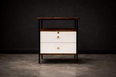 Geraldo de Barros Side Table in Metal Rosewood and Formica Geraldo de Barros for Unilabor 1950s - 4548648