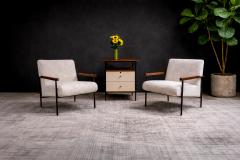 Geraldo de Barros Side Table in Metal Rosewood and Formica Geraldo de Barros for Unilabor 1950s - 4548652
