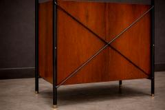 Geraldo de Barros Side Table in Metal Rosewood and Formica Geraldo de Barros for Unilabor 1950s - 4548653