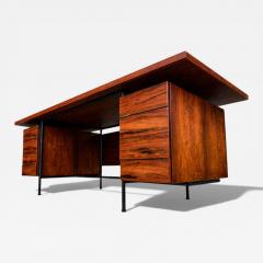 Geraldo de Barros Six Drawer Rosewood Iron Desk by Geraldo de Barros 1950s Lot 460A - 4634616