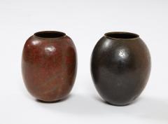 Gerard Beaucousin Gerard Beaucousin Copper Enamel Ovoid Vases France - 1051014