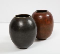 Gerard Beaucousin Gerard Beaucousin Copper Enamel Ovoid Vases France - 1051019