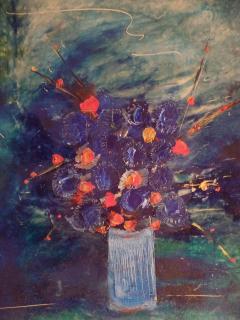 Gerard Economos Painting on Canvas La Cuisine Aux Fleurs by Gerard Economos - 1819841