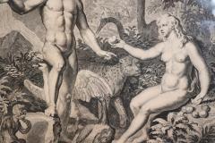 Gerard Hoet 17th Century Antique Engraving by Gerard Hoet Adam and Eve  - 2958589