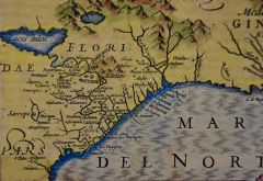 Gerard Mercator Florida and Virginia A 17th Century Hand colored Map by Hondius after Mercator - 2684772