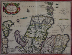 Gerard Mercator Northern Scotland 17th Century Hand colored Map by Mercator - 2738954
