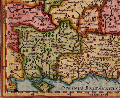 Gerard Mercator Southeastern England A 17th Century Hand Colored Map by Mercator and Hondius - 2731716