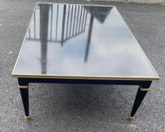 Gerard Mille Coffee Table Wood Lacquered Black Maison Jansen by Gerard Mille 1950 70 - 3126213