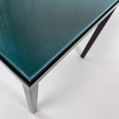 Gerard Simo n TURQUOISE GLAZED LAVA STONE SIDE TABLE - 1957649