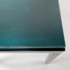 Gerard Simo n TURQUOISE GLAZED LAVA STONE SIDE TABLE - 1957652