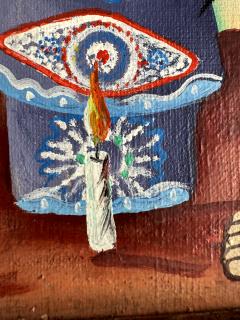 Gerard Valcin Haitian Voodoo Ghede Loas Baron Samedi Original Oil on Canvas Signed - 4823378