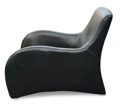 Gerard van den Berg Pair Curvy Leather Lounge Chairs Style of Gerard Van Den Berg Montis Post Modern - 2937194