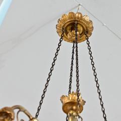 German 19th Century Giltwood Candle Chandelier - 4611992