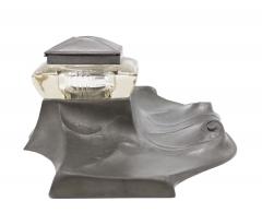 German Art Nouveau Pewter Inkwell - 4674744