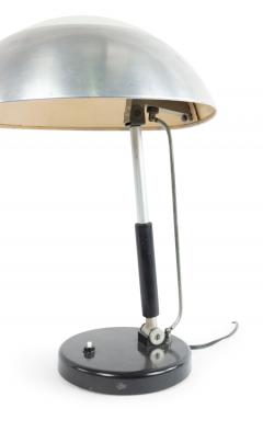 German Bauhaus Brushed Aluminum Table Lamp - 4657734