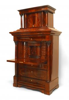 German Biedermeier Mahogany Secretary - 2799086
