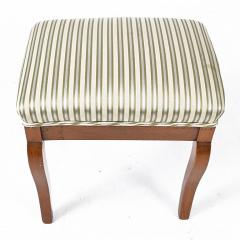 German Biedermeier Upholstered Birch Stool - 169154