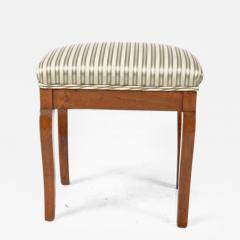 German Biedermeier Upholstered Birch Stool - 171460