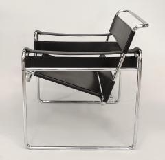 German Chrome and Leather Arm Chairs - 4669059