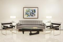 German Chrome and Leather Arm Chairs - 4669060