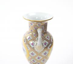 German Dresden Porcelain Painted Gilt Decorated Urn Shape Decorative Vase - 4793688