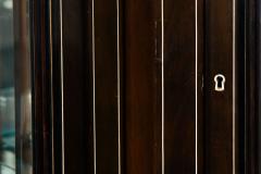 German Edwardian Ebony and Inlaid Two Part Corner Display Cabinet circa 1900 - 4501767