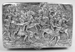 German Hanau Silver Keepsake Box with Classical Battle Scene - 4020606