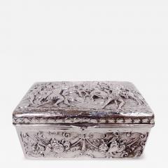 German Hanau Silver Keepsake Box with Classical Battle Scene - 4023093