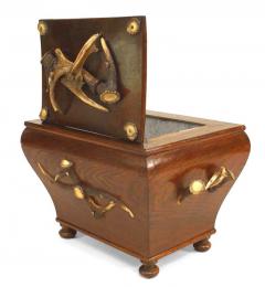 German Horn and Oak Cellarette - 4635614