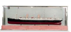 German Luxury Liner Ship Model in Glass Case - 4630201