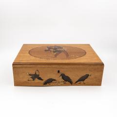 German Marquetry Box with Grimm s Fairy Tale Scene Late 19th Century - 3976831