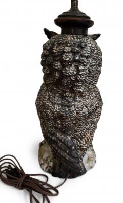 German Meissen Porcelain Owl mounted as a table lamp - 4658053
