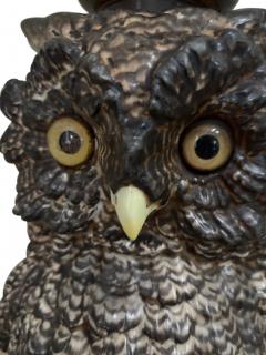 German Meissen Porcelain Owl mounted as a table lamp - 4658055
