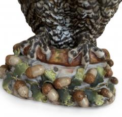 German Meissen Porcelain Owl mounted as a table lamp - 4658056