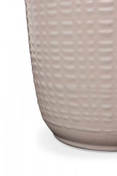 German Mid Century Raised Grid Textured White Porcelain Vase - 4673057