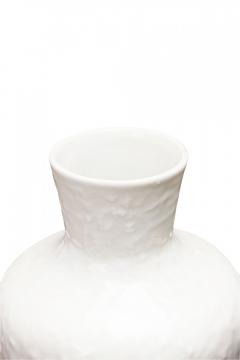 German Mid Century Textured White Porcelain Bouquet Vase - 4674644