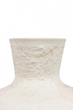 German Mid Century Textured White Porcelain Bouquet Vase - 4674667
