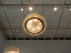 German Modern Hand Blown Glass and Brass Doria Flush Mount - 4645074