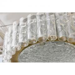 German Modern Hand Blown Glass and Brass Doria Flush Mount - 4645075