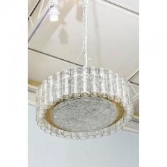 German Modern Hand Blown Glass and Brass Doria Flush Mount - 4645078