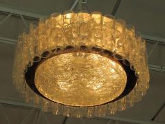 German Modern Hand Blown Glass and Brass Doria Flush Mount - 4645079