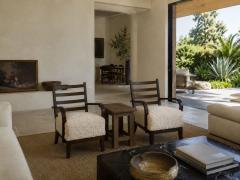 German Modern Lounge Chairs Oak Beige Shearling Germany 1940s - 4702439